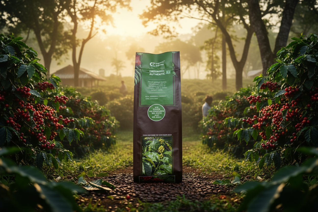 grounded authentic coffee