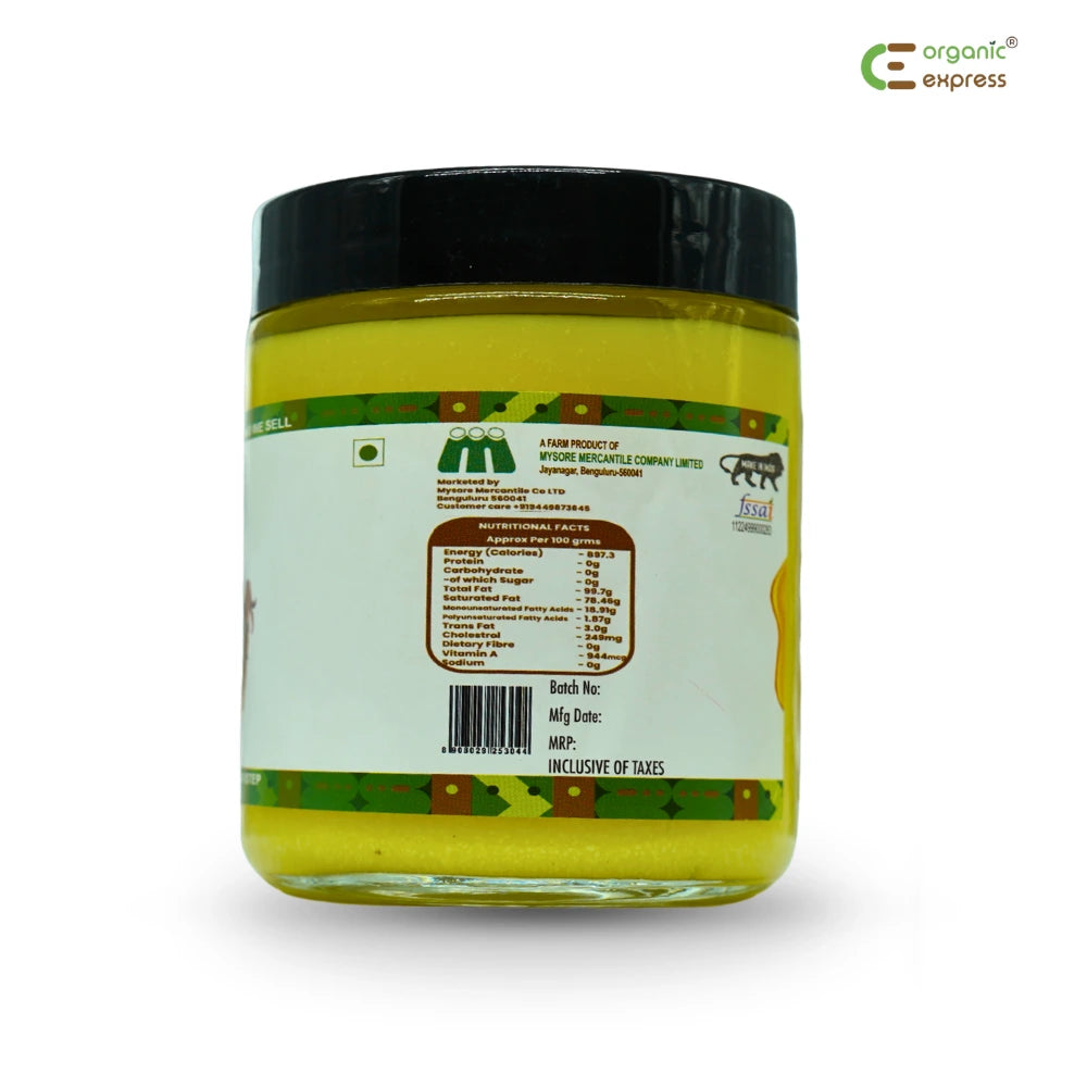 Organic Express A2 Gir Ghee 500gram | Pure Traditionally Churned Ghee