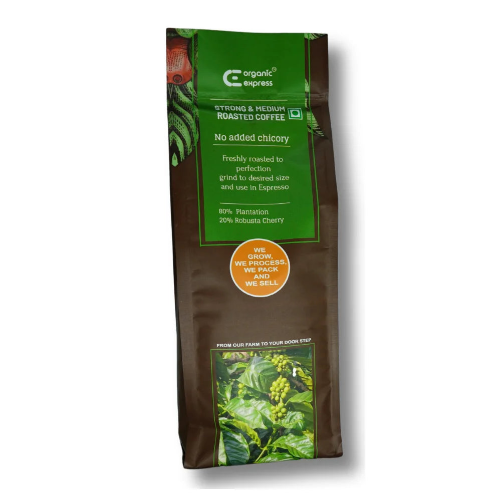 Strong & Medium Roasted Coffee | No Chicory | Espresso Blend (200g)