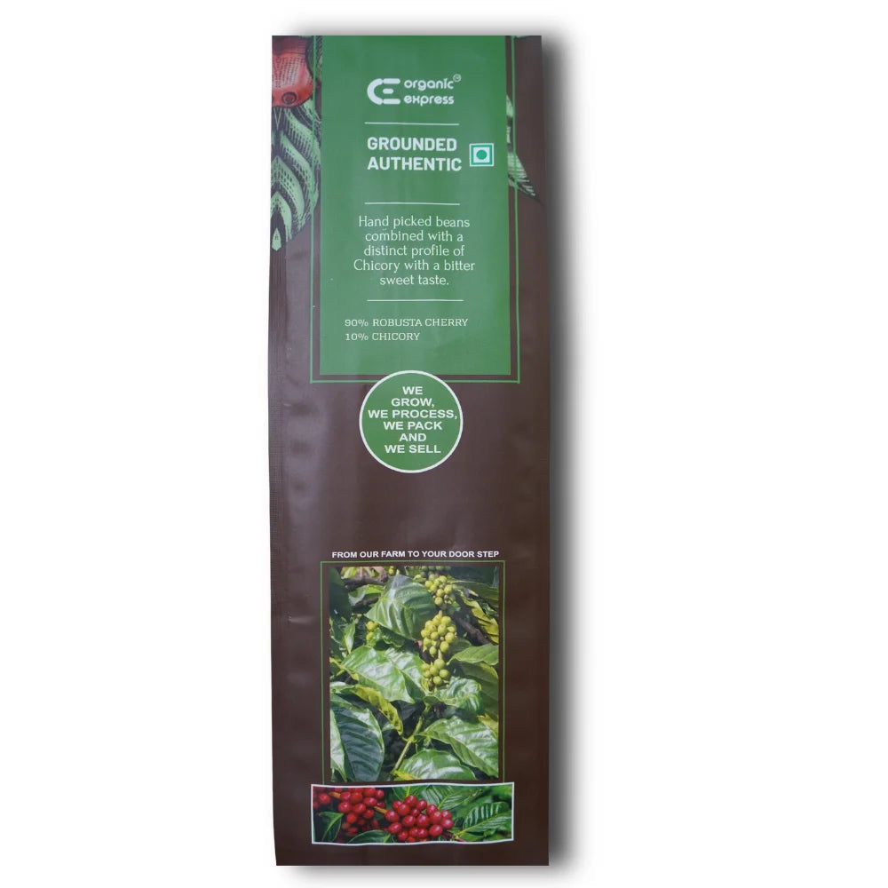 Grounded Authentic Coffee | South Indian Filter Coffee (200g) 90:10 Robusta Cherry & Chicory Blend