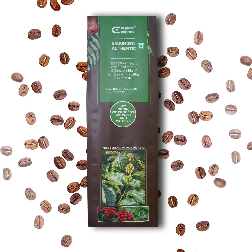 Grounded Authentic Coffee | South Indian Filter Coffee (200g) 90:10 Robusta Cherry & Chicory Blend