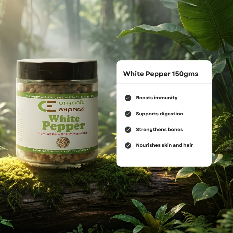 Organic Express White Pepper 150 GM