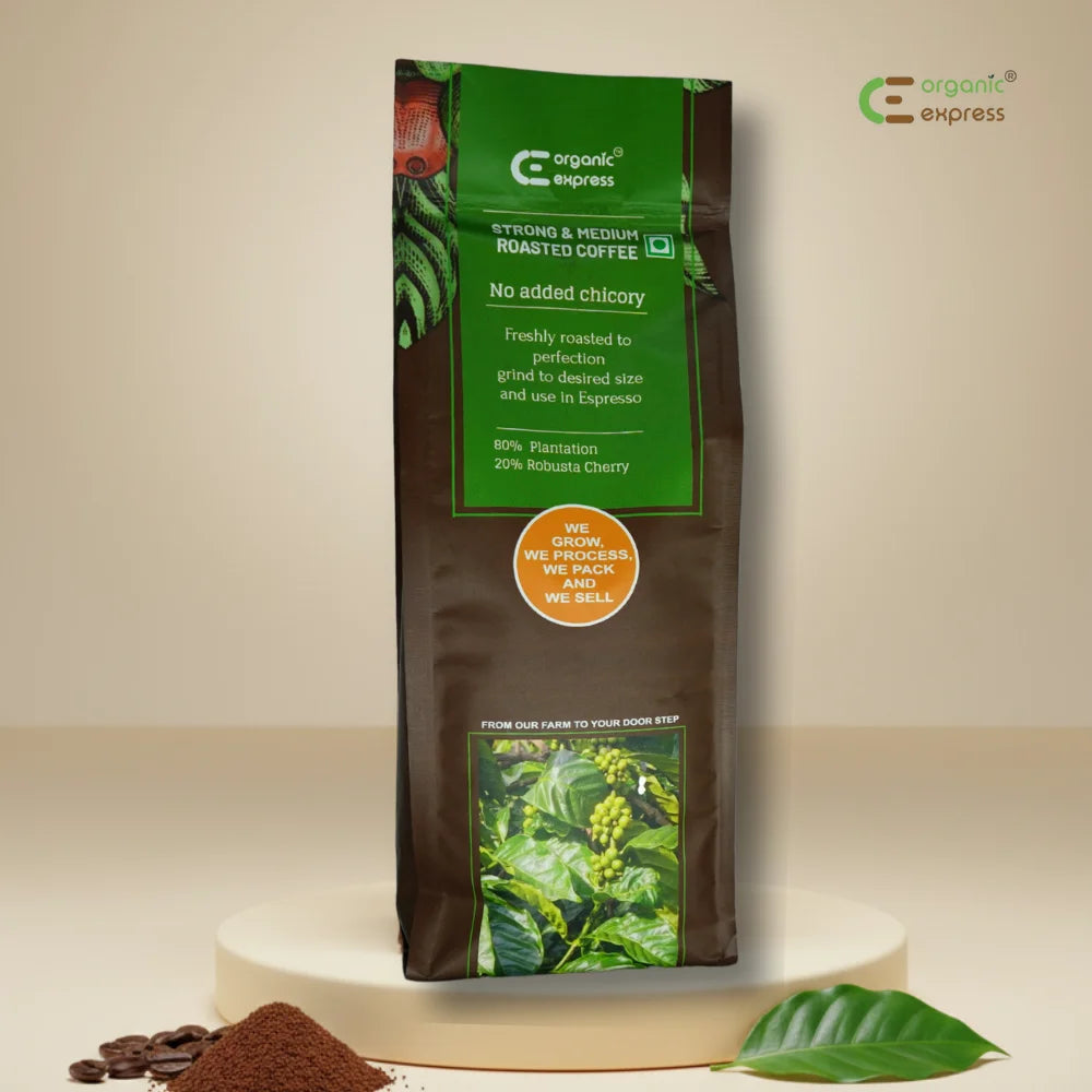 Strong & Medium Roasted Coffee | No Chicory | Espresso Blend (200g)