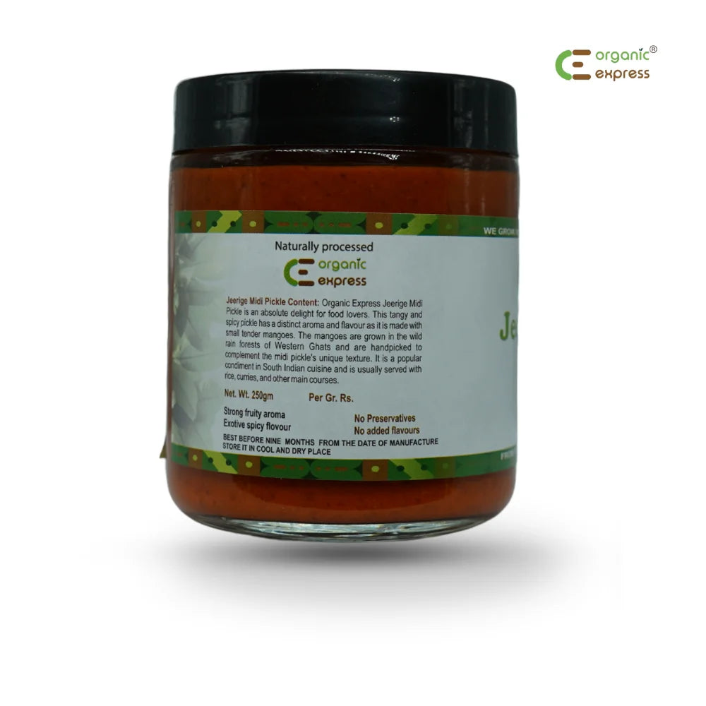 Jeerigemidi Pickle 250g (Jeerige Appe Midi Uppinakayi) - Without Oil & Vinegar