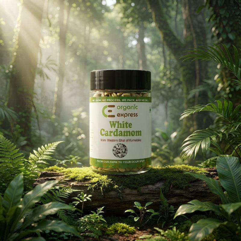 ORGANIC EXPRESS WHITE CARDAMOM/ ELACHI 200 GMS
