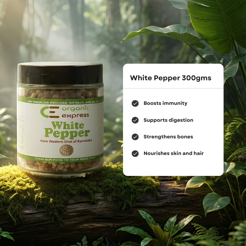 ORGANIC EXPRESS WHITE PEPPER 300 GM