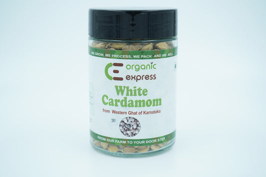 ORGANIC EXPRESS WHITE CARDAMOM/ ELACHI 200 GMS