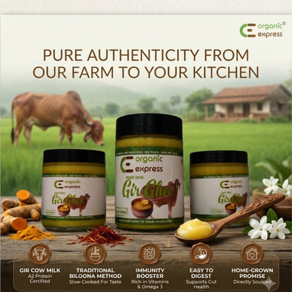 A2 Gir Cow Ghee| Bilona Method | Tamarind-Wood Churned | Grass-Fed